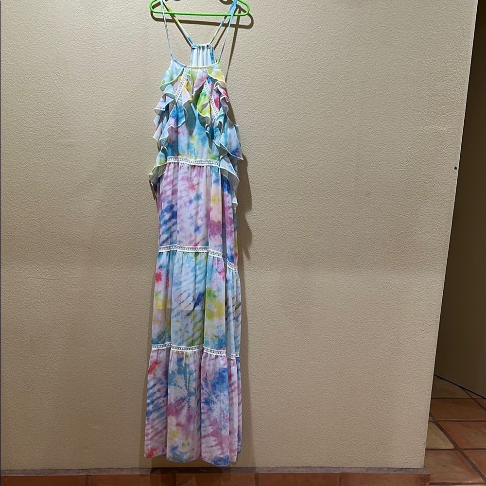 Colorful Tie-Dye Maxi Dress